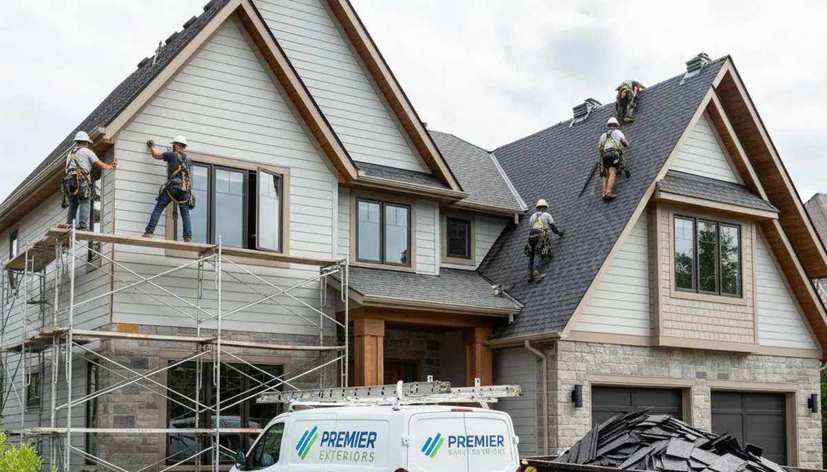 Vinyl siding installation on home exterior in Las Vegas, NV by Next Level Exteriors experts
