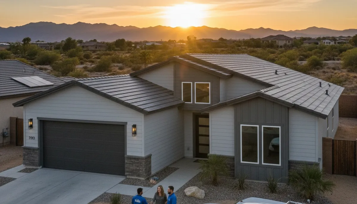 Professional vinyl siding installation on home exterior in Las Vegas NV by sidinglasvegas.com
